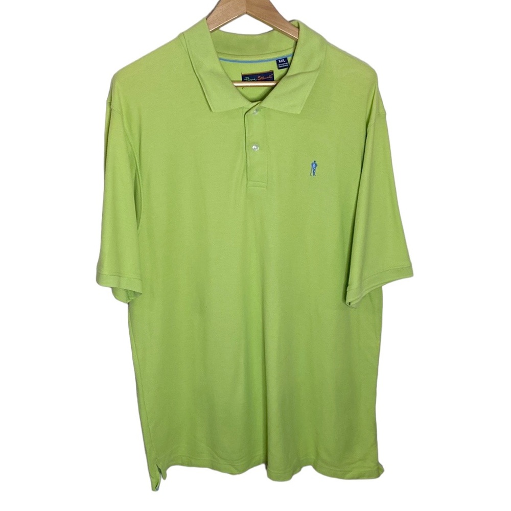 Payne Stewart vintage lime green polo shirt embroidered logo size XXL